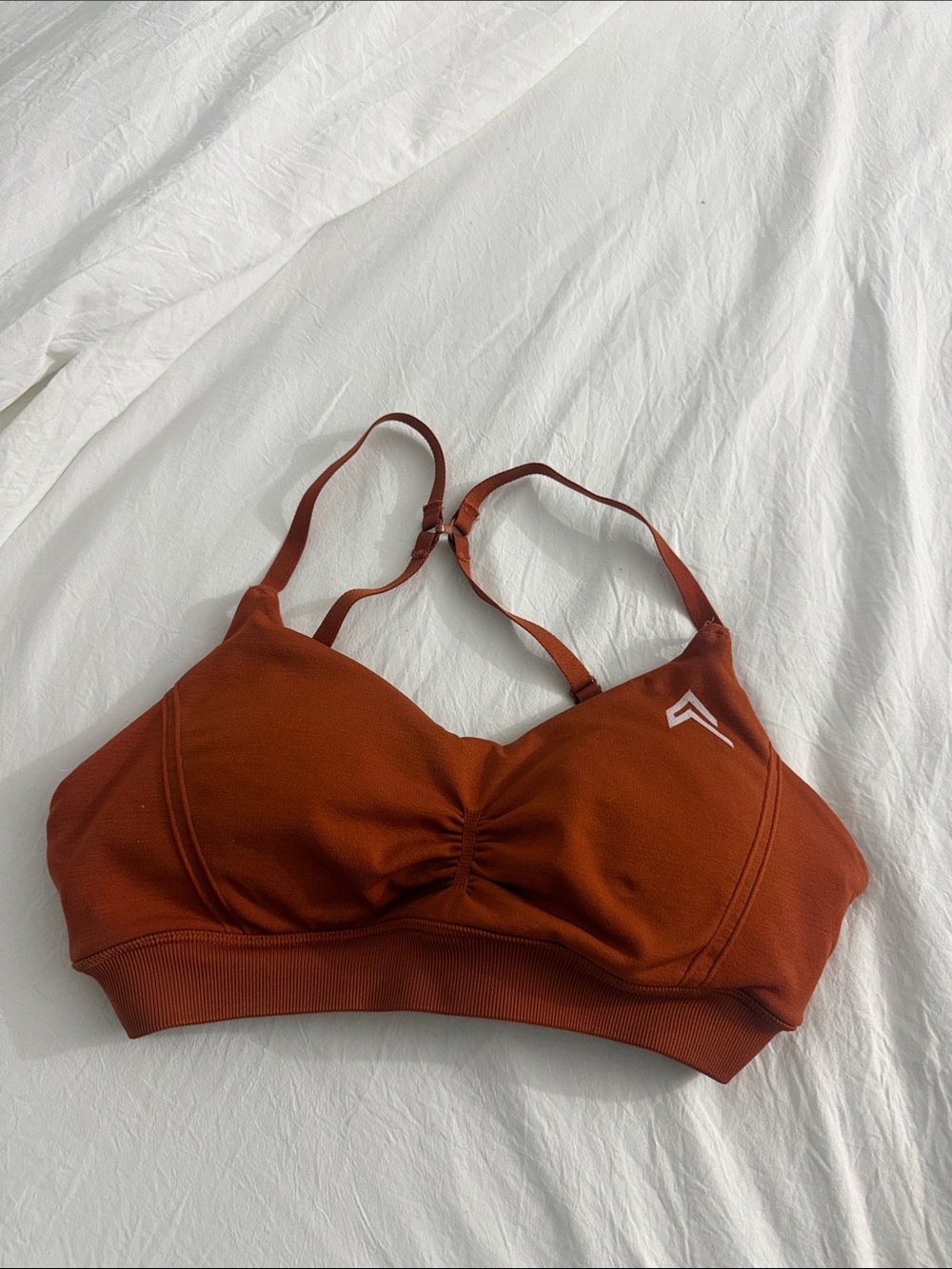 Oner Active Rust Chevron-Accent Sports Bra